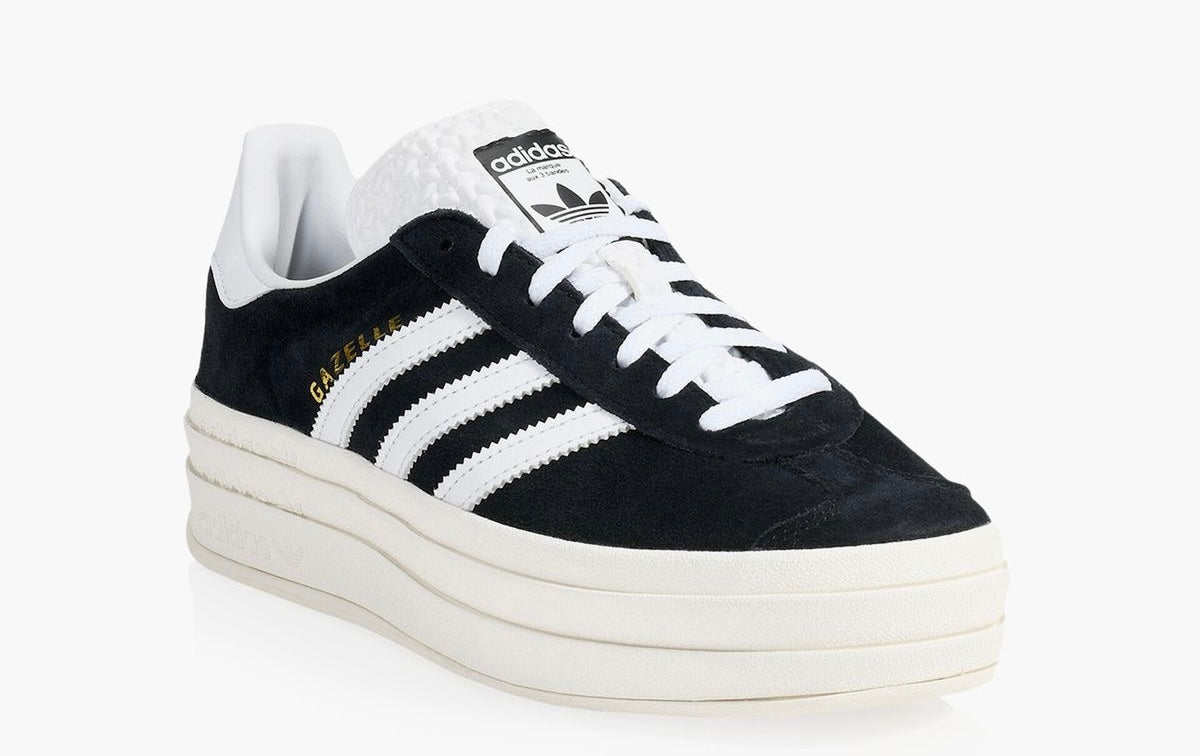 adidas Originals Gazelle Bold Shoes, Core Black/Cloud White