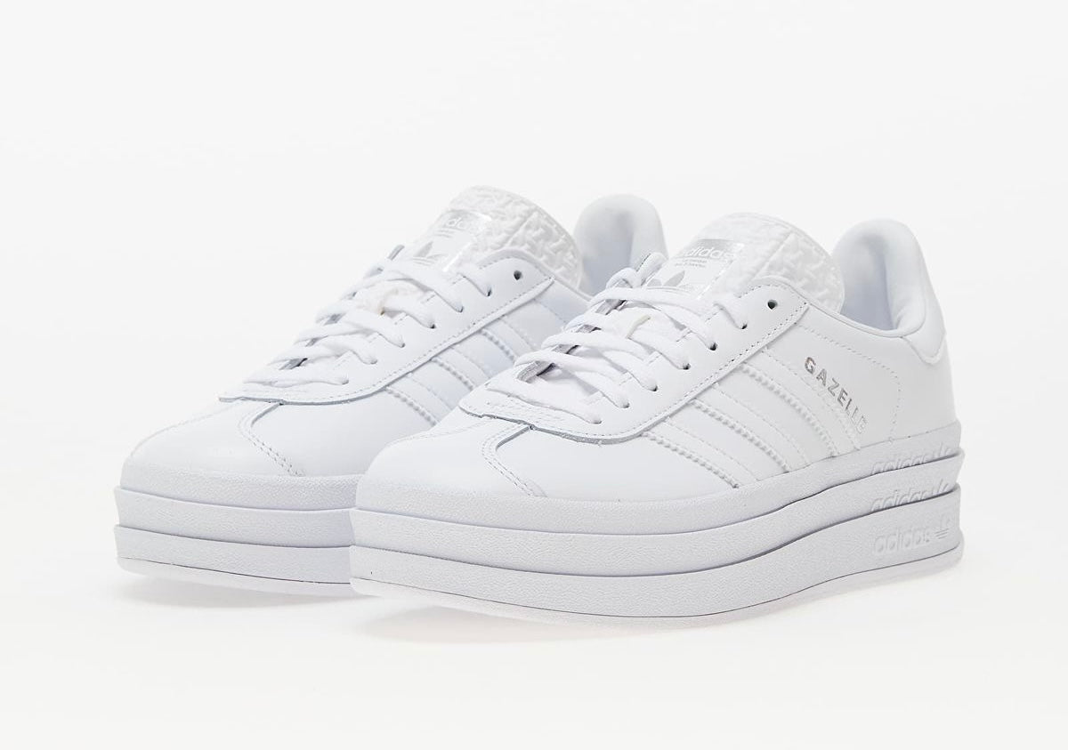 Adidas Gazelle Bold Triple White (Women's) Sneakers in Cloud White