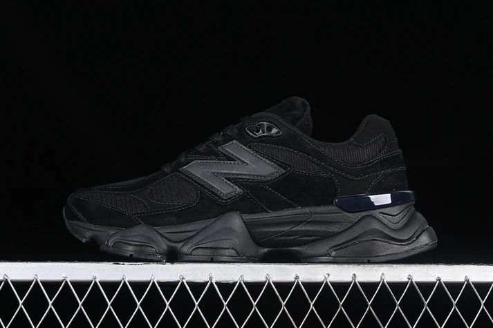 9060 Triple Black Suede