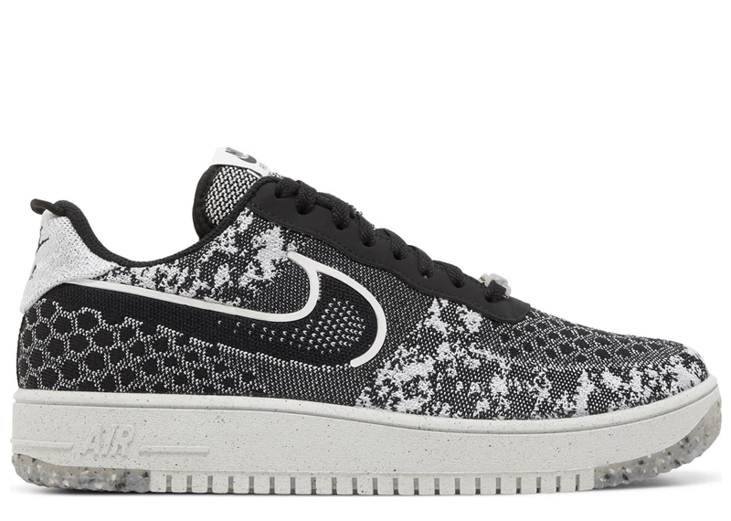 Nike Air Force 1 Low Crater Flyknit Black White Melange