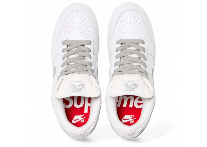 Nike SB Dunk Low Supreme 94 White Metallic Silver